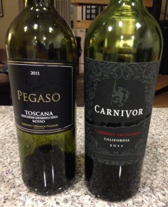 carnivor cabernet and pegaso wine